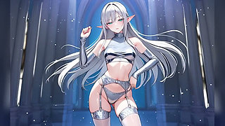 Silver Ice Elf Crystal Palace Dance - Sexy AI Babes
