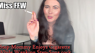 Naughty Stepmom Miss Ffw: Wetlook Catsuit, Cigarette Smoking & Implied POV Handjob Until He Cums