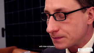 Jason Steel Dominates Busty Blonde on Office Couch