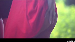 Angel Wicky's Outdoor Lesbian Passion with Heat