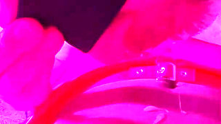Red Latex Ignore Cum Cleanup with Latina Mianins