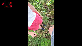 Horny Outdoor Fuck in the Field with Huge Facial