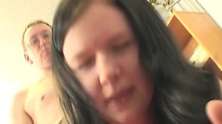 Chubby Amateur Teen Gets Big Facial After Riding Cock