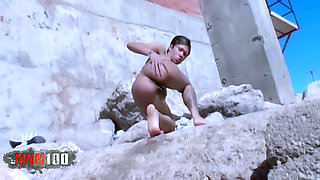 Canele: Arabian Removing Her Clothes by the Beach