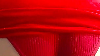 POV: I Lifted My Red Dress and Squeezed All the Milk Out of Her by Grinding My Ass Against Her Cock