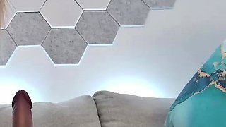 Blonde tight pussy babe solo toy fun in glamour masturbation