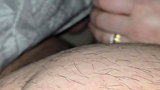 Step mom in hotel room handjob step son dick after Baseball game