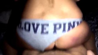 Creampie Orgasm! Riding Dick In Panties - Amateur Teen