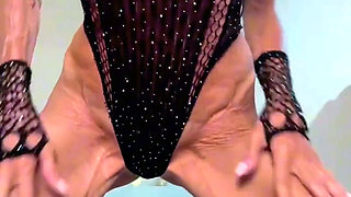 Blonde Sexy Barbie MILF Wearing Perfect Body Stockings