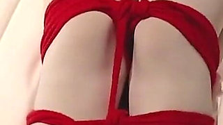 White Swimsuit Tied Straight Leg Binding