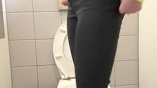 Compilation Girl in Black Skinny Jeans Piss in Public Toilets Daily Pad in Panties