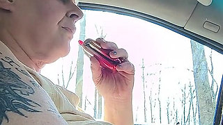 Masterbation in Car Driver Seat