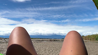 I Like to Touch Myself Until I Reach Orgasm on the Beach While Being Watched