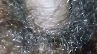 Hairy big dick jerking