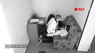 Boss Bangs Married Secretary on Cam - Office Cheating with Russian Teen