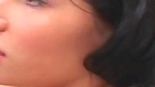 Brunette teen loves riding big cock