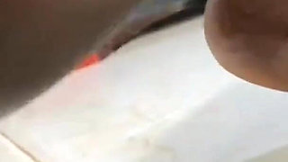 Black Slut Rowena Fucks Large Dildo, Buttplug in Ass