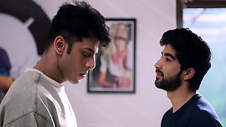 Indian pair celebrating their anniversary inside bedroom