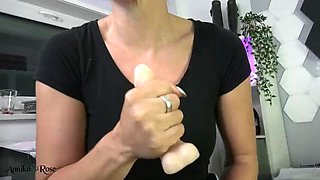 Amateur MILF Annika Bond JOI POV: Dirty Talk Jerk Off Instructions in German HD