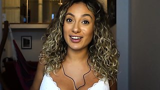 USA sexiest blonde pregnant big boobs beauty webcam show