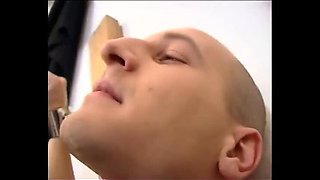 Tight Tini Teases Bound Cock in Rough Blonde Femdom Handjob