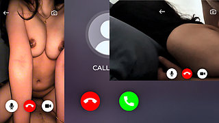 Video Call With My Girlfriend While I Fucked Her Mom