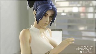 (sound) Secretary Mercy & Widowmaker Creampie Missionary Overwatch With Car Toon