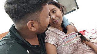 Indian Desi Stepsister and Stepbrother Slowly Slowly Kissing Hot and Sucking Boobs