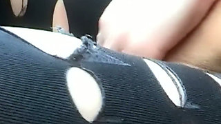 Knees on the Brown Couch - Dark Haired Girlfriends Lick Each Other Wet