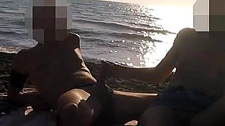 French Teacher Risky Public Masturbation Caught on Crowded Beach Helps Squirt Extreme Cumshot