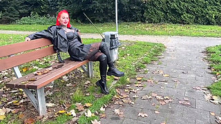 Perverted Leather-clad Slut for Rough Fucking! Triple-hole Ao