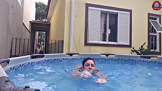 Your Slut Neighbor Showing Herself in the Pool