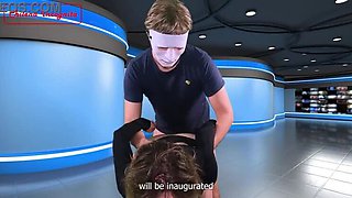 Live Facial Cumshot Surprise for Reporter - Public Prank Gone Wild