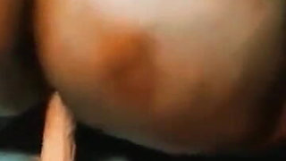 Oiled BBW Riding Dildo