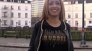 Sexy Blonde Tourist Teases with Ass for Hot Fuck