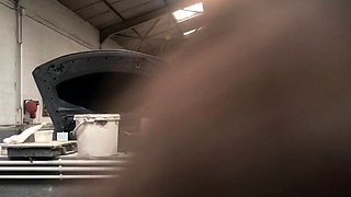 Busty amateur wife handjob and blowjob with cum in mouth