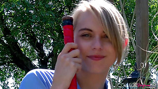 Hockey Stick Jerk off Featuring Chloe Toy