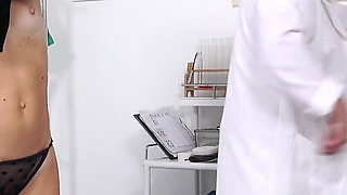 Fitness MILF Anina Pees After Cumming in Gyno Chair