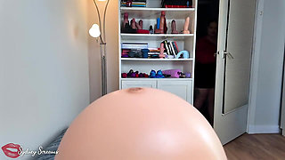 Step-mommy's Growing Boy Gets Fed & Fucked - MILF Sydney Screams Feeds Step-son Fatter and Kisses Big Growing Belly Before Filli