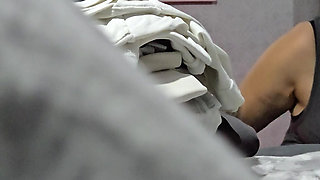 Step mom almost caught step son dick naked in her room