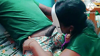 Tamil - Desi girl seducing her boyfriend and gave nice blow to take him on bed - erotic moaning with tamil audio