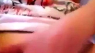 Amateur Asian Girl in Glasses Masturbating